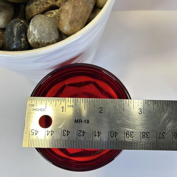 2- Vintage Viking Glass Georgian Ruby Red 4.25” Cordial Drinking Glass Goblet‎ - Picture 5 of 6